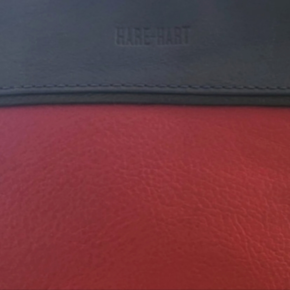 Hare + Hart Two-Tone Pebbled Leather Large Wristlet - Picture 4 of 9